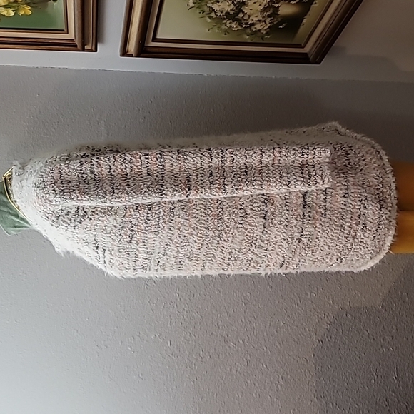 LOFT Outlet balletcore fuzzy open front sweater medium comfy cardigan comfy - Picture 6 of 11